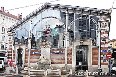 Sainte Clair Halles in Grenoble city, France Editorial Stock Photo