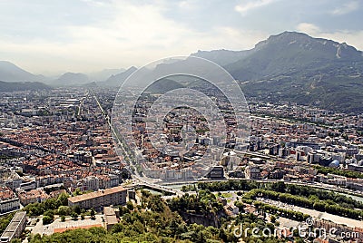 Grenoble streets Stock Photo