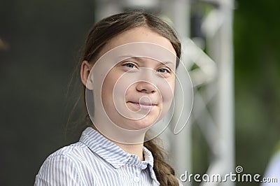 Greta Thunberg at the Friday for Future demonstration in Vienna Editorial Stock Photo