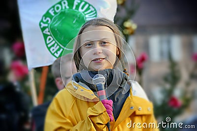 Greta Thunberg meet italian activists against climate change Editorial Stock Photo