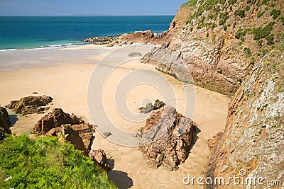 Greve de Lecq Beach, Jersey, UK Stock Photo