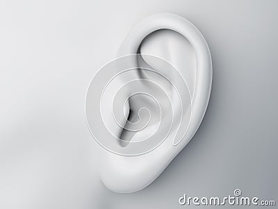 A grey abstract female ear Cartoon Illustration