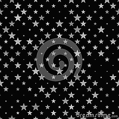 Grey abstract pentagram star pattern background Vector Illustration