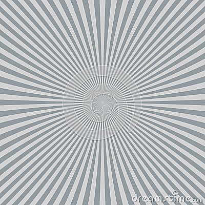 Grey abstract retro circus ray burst background Vector Illustration