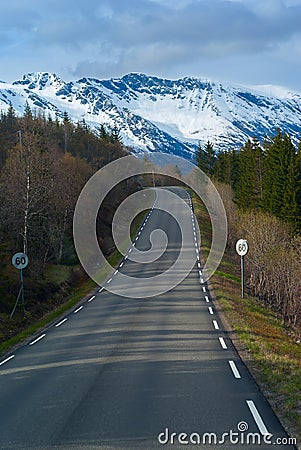 Grey asphalt road Stock Photo