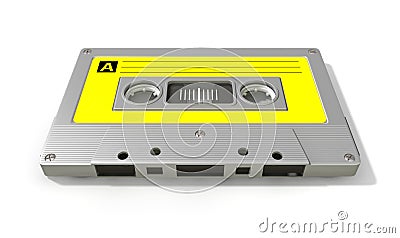 Grey Audio Cassette Tape Stock Photo