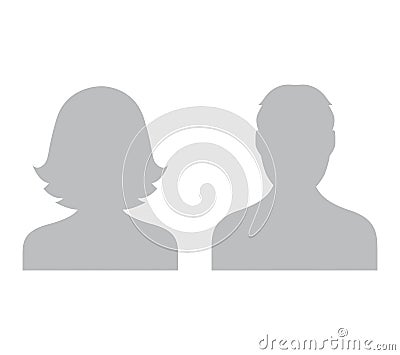 Grey Avatar Set Vector Illustration