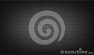 Grey background with realistic bricklaying wall. Vector Illustration