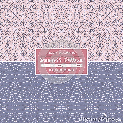 Grey backgrounds with seamless patterns. Ideal for printing Vector Illustration