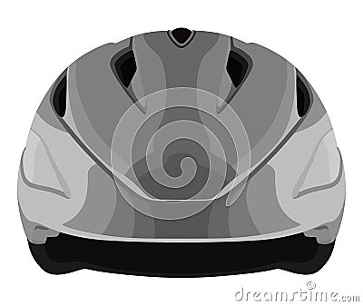Grey bicycle helmet Vector Illustration