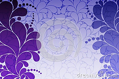 Grey-blue paisley vintage vector background Vector Illustration