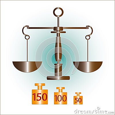 Grey brass scales libra, legal, justice Stock Photo