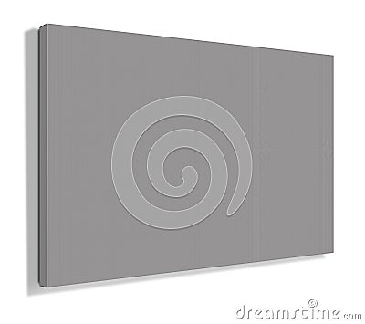 Grey Canvas Wraps template for presentation layouts and design. 3D rendering Stock Photo