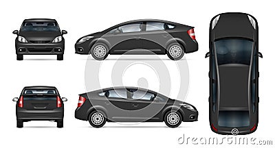 Grey car vector template Vector Illustration