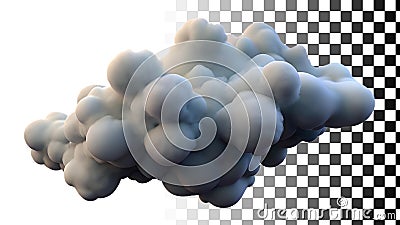 Grey cloud, overcast sky, dull weather, nature element png transparent image Generative AI Cartoon Illustration
