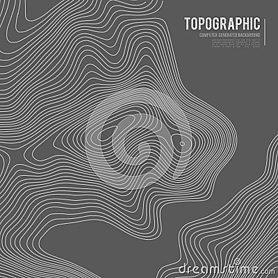 Grey contours vector topography. Geographic mountain topography vector illustration. Topographic pattern texture. Map on Vector Illustration