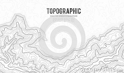 Grey contours vector topography. Geographic mountain topography vector illustration. Topographic pattern texture. Map on Vector Illustration