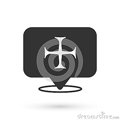 Grey Crusade icon isolated on white background. Vector Vector Illustration