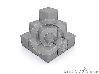 Grey cubes Stock Photo