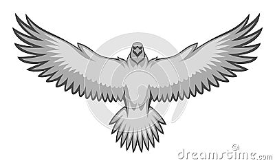 Grey eagle Vector Illustration