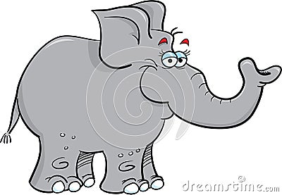 Grey elephant Vector Illustration