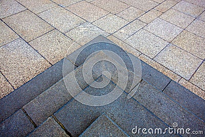 Grey flagstones and steps. Stock Photo