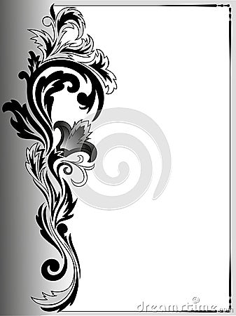 Grey frame with an ornament Vector Illustration