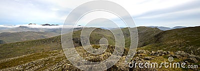 Grey Friar summit from Goats Hause Stock Photo