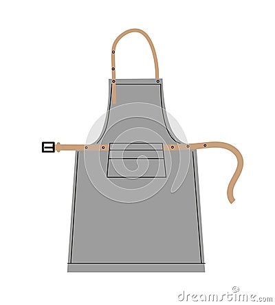 Grey gardening apron concept Vector Illustration