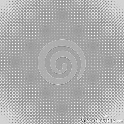 Grey halftone dot pattern background - vector graphic from circles in varying sizes Vector Illustration