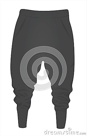 Grey harem pants Vector Illustration