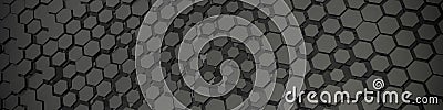 grey hexagon background Cartoon Illustration