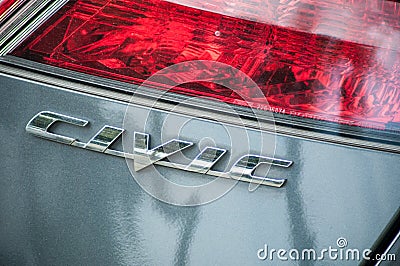 Grey Honda Civic rear logo Editorial Stock Photo