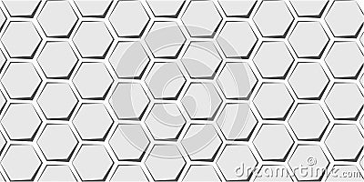 Grey honeycomb comics like pattern background template. Vector Illustration