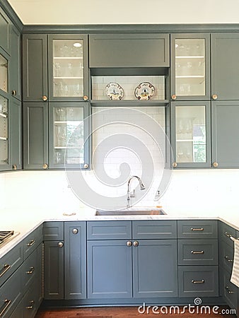 Grey kitchen Stock Photo