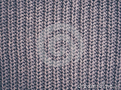 Grey knitted texture, dark fabric background. Vinrage color , trends fashion. Woolen sweater, backdrop clothing Stock Photo