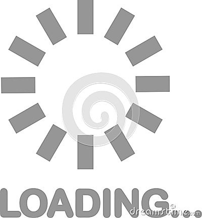 Grey Loading circle Vector Illustration