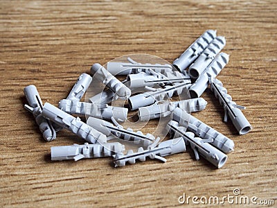 Grey nylon plugs Stock Photo