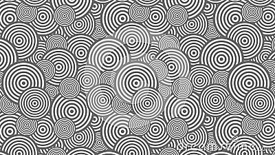 Grey Overlapping Concentric Circles Pattern Vector Image Stock Photo