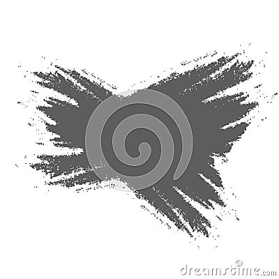Grey Paint brush strokes on the white Background Box, frame or background for text. Vector Illustration