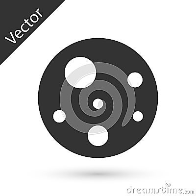 Grey Planet Mars icon isolated on white background. Vector Vector Illustration