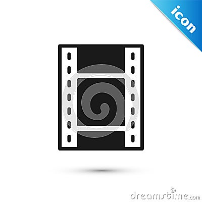 Grey Play Video icon isolated on white background. Film strip sign. Vector Vector Illustration