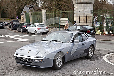 Grey Porsche 924 S Editorial Stock Photo