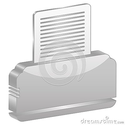 Grey printer symbol Vector Illustration
