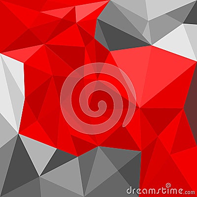 Grey and red triangle vector background or seamless pattern Vector Illustration