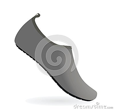 Grey sea shoe Vector Illustration