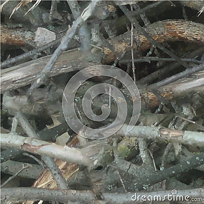 Grey seamless texture intertwined branches. Stock Photo