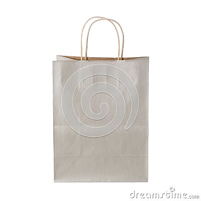 Grey shopping bag Stock Photo