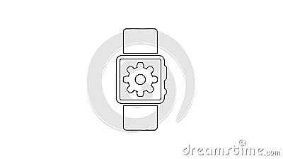 Grey Smartwatch Setting Line Icon on White Background. Smart Watch Settings Stock Video - Video of internet, digital: 202753125 Grey Smartwatch Setting Line Icon on White Background. Smart Watch Settings Stock Video - Video of internet, digital: 202753125