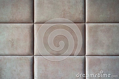 Grey square leather wall background, interior design decoration background Stock Photo